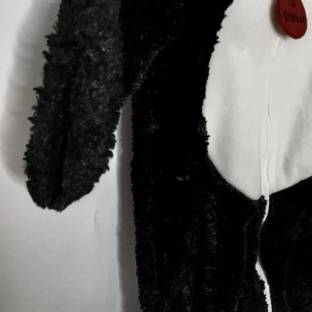 Lil Stinker Infant Skunk Costume The Humane Society Hood Bodysuit Baby 3-6 mo